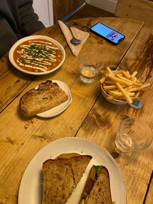 Dhal, chips  at Jaunty Goat Coffee - Northgate St in Chester
