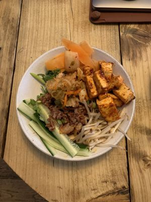 Korean Buddha Bowl (from the Summer 2021 menu)  at Jaunty Goat Coffee - Northgate St in Chester