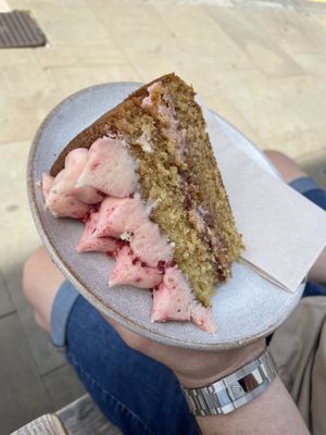 Raspberry & lemon cake   at Jaunty Goat Coffee - Northgate St in Chester