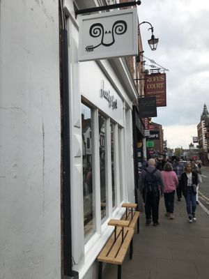 Great logo. Make sure you visit the Northgate venue as the one isn’t fully vegan    at Jaunty Goat Coffee - Northgate St in Chester