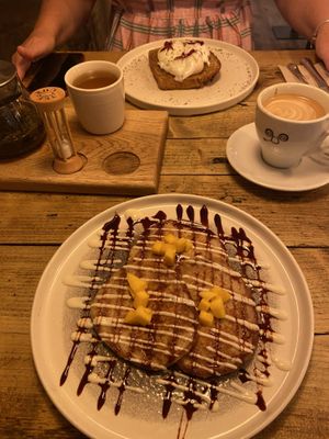 Banana and oat pancakes   at Jaunty Goat Coffee - Northgate St in Chester