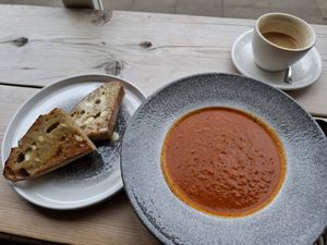 Seasonal soup at Jaunty Goat Coffee - Northgate St in Chester