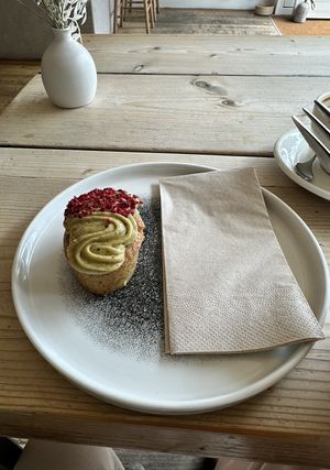 Pistachio cake 😁  at Jaunty Goat Coffee - Northgate St in Chester