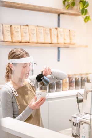 Oat milks pour at Northgate Street at Jaunty Goat Coffee - Northgate St in Chester