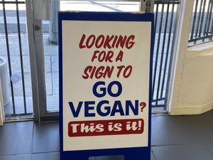 If I ever get invites to prom, this is my dress.  at BESTIES Vegan Paradise - Hollywood in Hollywood