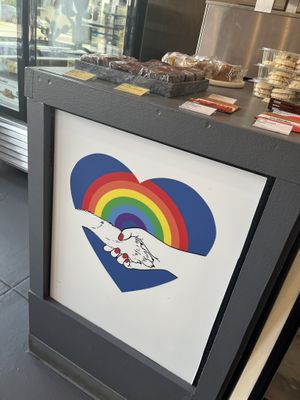 Cute art plus brownies and cookies  at BESTIES Vegan Paradise - Hollywood in Hollywood