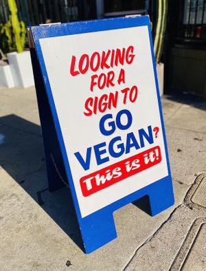 Sign  at BESTIES Vegan Paradise - Hollywood in Hollywood