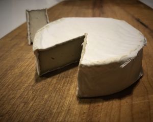 Jules Truffle Brie in the deli case at BESTIES Vegan Paradise - Hollywood in Hollywood