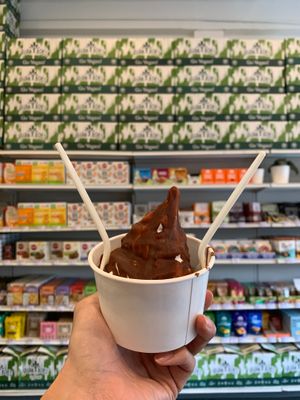 Vegan soft serve with chocolate dip, anyone? at BESTIES Vegan Paradise - Hollywood in Hollywood