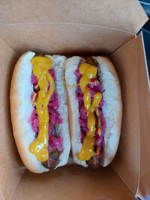 Vegan hot dogs at IKEA in Calgary