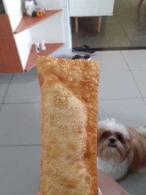 Até o Perseu quis o pastel. at Green Vegg in Fortaleza