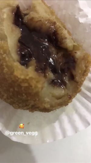 Coxinha de chocolate. at Green Vegg in Fortaleza