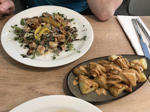 Gnocchi and potatoes  at Stem & Glory in London