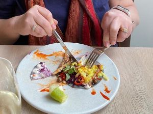 Fish-less tacos  at Stem & Glory in London