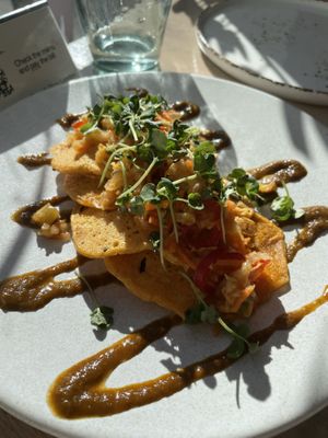 Kimchi Pancakes  at Stem & Glory in London