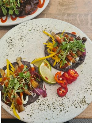 Fish tacos at Stem & Glory in London