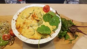 Lasagna at Stem & Glory in London