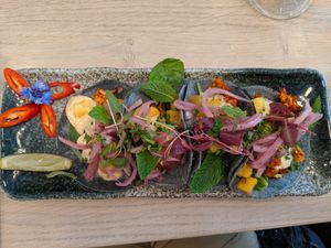 tacos at Stem & Glory in London