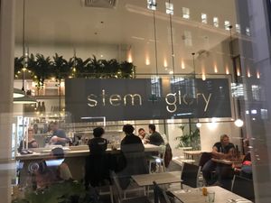 Outside of restaurant  at Stem & Glory in London