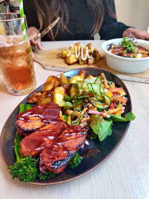 BBQ Tempeh Ribs at Stem & Glory in London