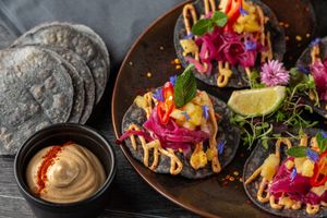 Blue Corn Tacos at Stem & Glory in London
