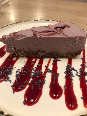 raspberry cheesecake at Stem & Glory in London