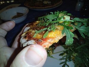 There gluten free crust holds up well if, like me, you prefer to bite into your slice! at Mezzaluna  in St Pauls Bay