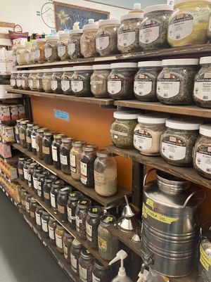 Bulk spices  at Sage Mountain Natural Foods in Leavenworth