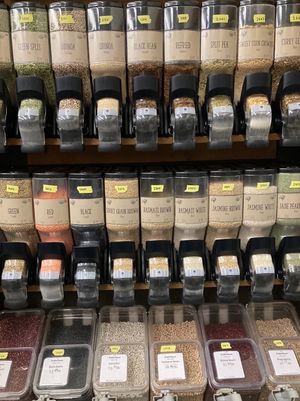 Bulk beans and rices at Sage Mountain Natural Foods in Leavenworth