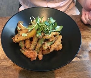 Tempura veg at Bonne Santé in Plymouth