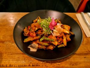 Vegetable tempura at Bonne Santé in Plymouth