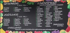 Drink board  at Amaranto in Tulum