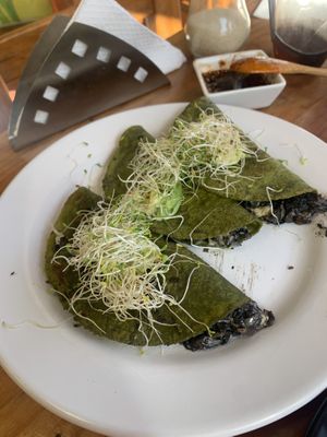Mushroom quesadillas  at Amaranto in Tulum