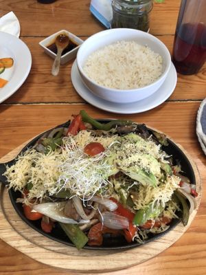 Fajitas veganas   at Amaranto in Tulum