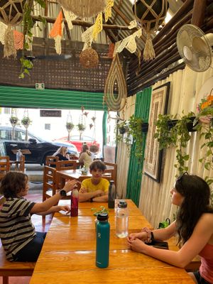 Cute decor.  Amaranto sign caught our attention at Amaranto in Tulum