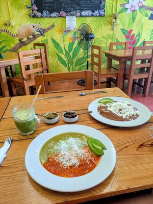 Enchiladas & enfrijoladas at Amaranto in Tulum