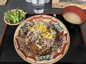 Keema soy curry set  at K Kitchen Green in Myoko