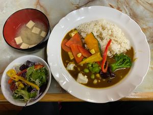 Vegan curry at K Kitchen Green in Myoko