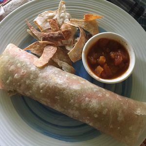 Veggie burrito at Imas Vegetarian Restaurant in San Vincente Palawan
