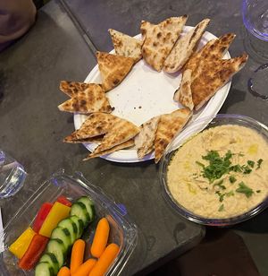 hummus and veggies  at Freak Brothers Pizza in Phoenix