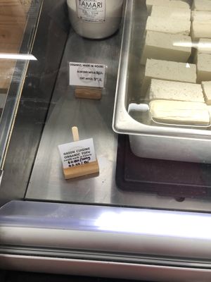 Tofu and house made nondairy mylks  at Zero Waste Emporium in Victoria