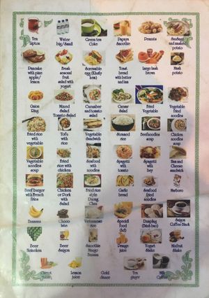 Menu Side A at Happy Platters in Dong Hoi