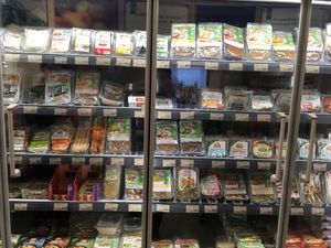 Tofu, sausages, patties, tempeh etc  at Organic Market - Urgell in Barcelona