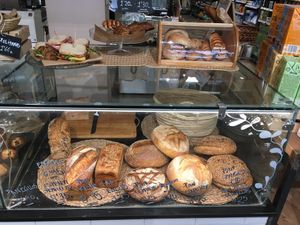 Cafe with a few vegan options  at Organic Market - Urgell in Barcelona