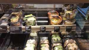 Vegan/vegetarian section at Yooji's Sushi in Luzern