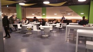 Dining area (in underpass) at Yooji's Sushi - Bahnhof in Bern