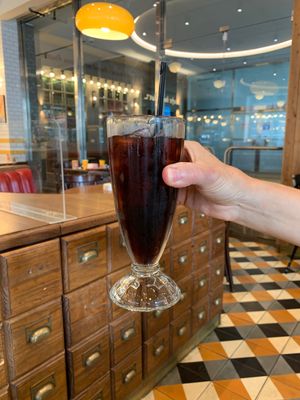 Chocolate Mint Cold Brew.   Pretty intense- it’s good!! at Cafe Landwer - University Ave in Toronto
