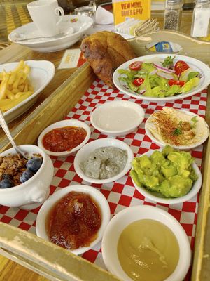 Nice spread  at Cafe Landwer - University Ave in Toronto