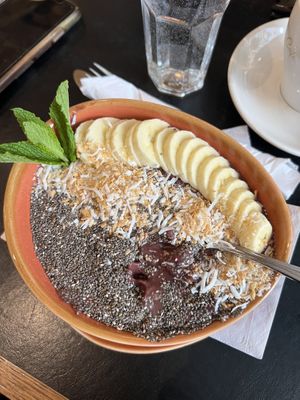 Vegan açai bowl   at Cafe Landwer - University Ave in Toronto