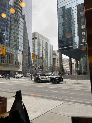 Outside   at Cafe Landwer - University Ave in Toronto